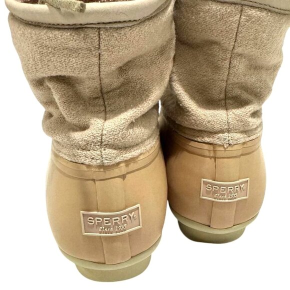 Sperry Pink Womens Duck Boots Rain STS82038 Shoes Size 10 Wool Lined Waterproof - Picture 5 of 11